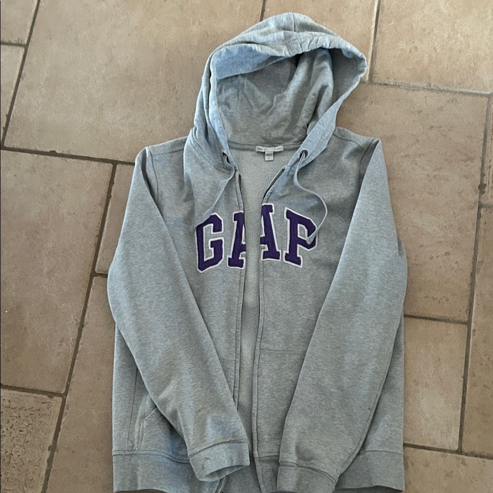 GAP  Women’s Gray and Purple Hoodie Jacket